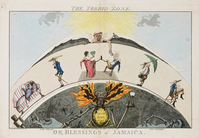 La Zona Torrida, o Benedizioni della Giamaica. c.1800 (acquatinta colorata) da English School